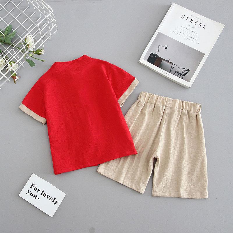 Костюм Тан для мальчиков, летний костюм в стиле ханбок, детская одежда в стиле ретро для выступлений, детская одежда в китайском стиле, старинная одежда