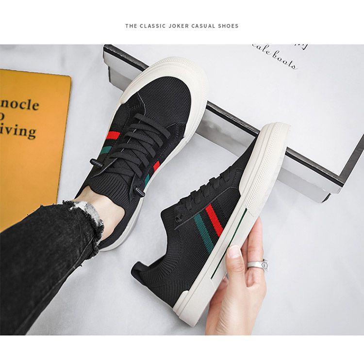 Men's Summer Breathable Canvas Flyknit Sneakers: Trendy Korean Style Casual Board Shoes