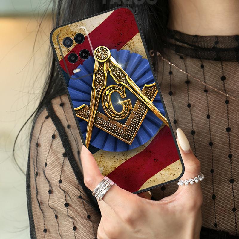 Freemasonry Logo Symbol Case For Oppo A80 A60 A40 A17 A57 A77 A74 A54 A94 A78 A98 A18 A38 A58 A96 A76 A16 A15 A5 Pro
