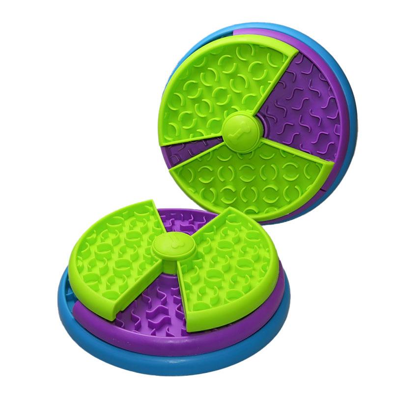 Веселый лабиринт, миска для медленного кормления, трехцветный вращающийся диск, прорезывание зубов, игрушка для высыпания корма, вращающаяся кормушка, миски для риса для собак и кошек