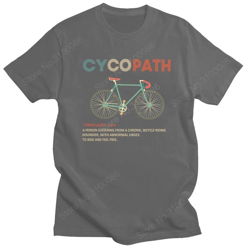 Vintage Tshirt Unisex Cycopath Funny Cycling For Cyclists And Bikers TShirt Streetwear MTB Tees Shirt Short Sleeved Cotton T Shirt