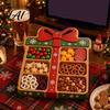 Snack Container for Dormitories Christmas Serving Tray Divided Holiday Appetizer Platter Cute Snowman/Tree/Penguin/Cow Shaped Party Supplies