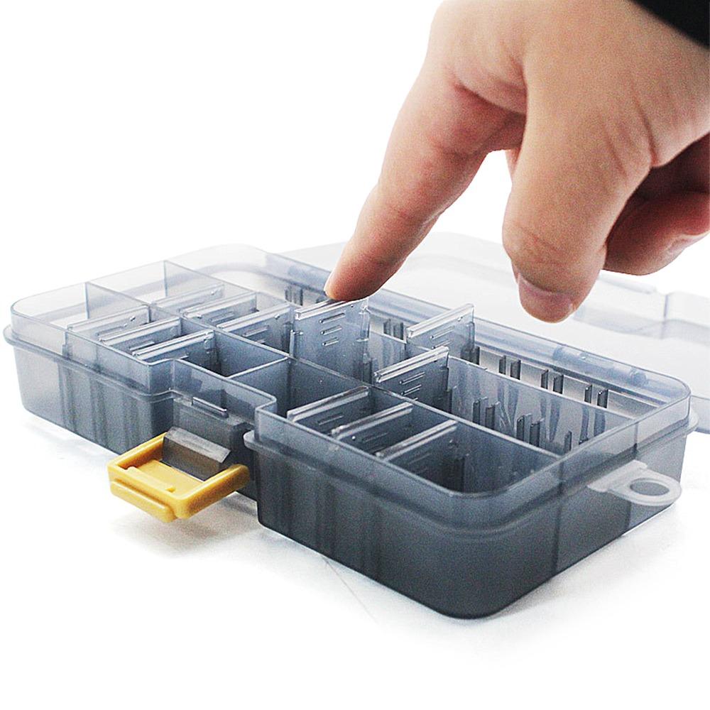 2PCS Clear Transparent Lid Fishing Lure Storage Case Fishing Lure Box for Anglers