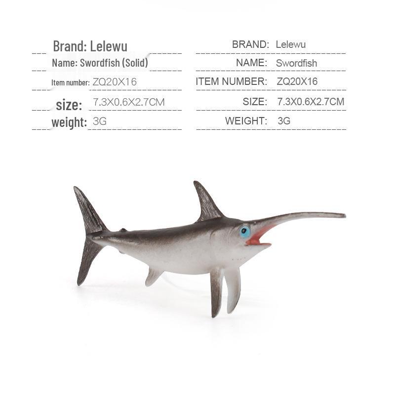 Children's Marine Animal Model Set: Mini Whale, Shark, Dolphin, Turtle, Sea Lion