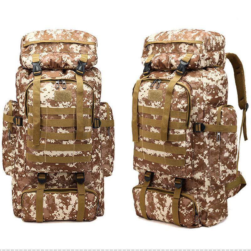 Military 70l80l100loutdoor Rucksack Tactical Backpacks Camping Hiking Trek Bag