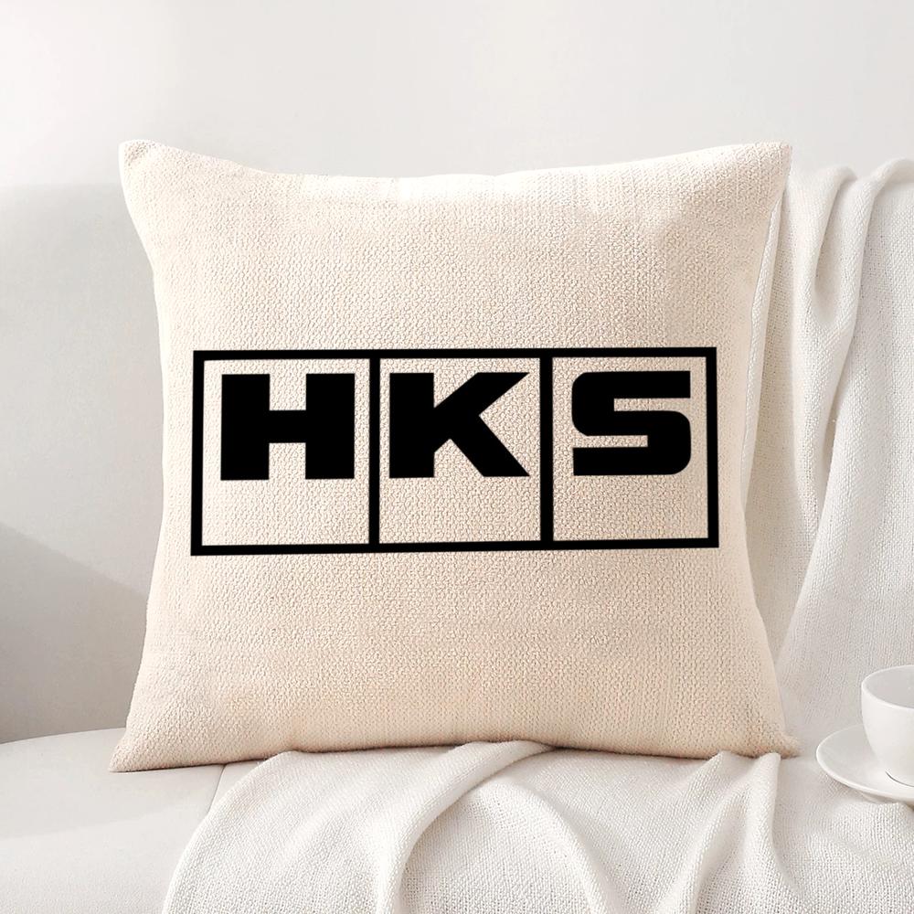 Ретро Узор H-Hks Наволочка Летняя Прохлада Льняная Ткань Двусторонняя Печать Чехол на Подушку Диван Домашний Декор Подарок