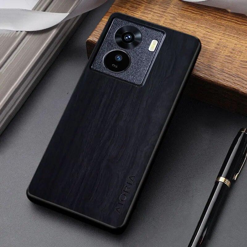Чехол для Vivo Iqoo Z7 Z5, высококачественный чехол для телефона из искусственной кожи с деревянным бамбуковым узором для vivo iqoo z7, чехол