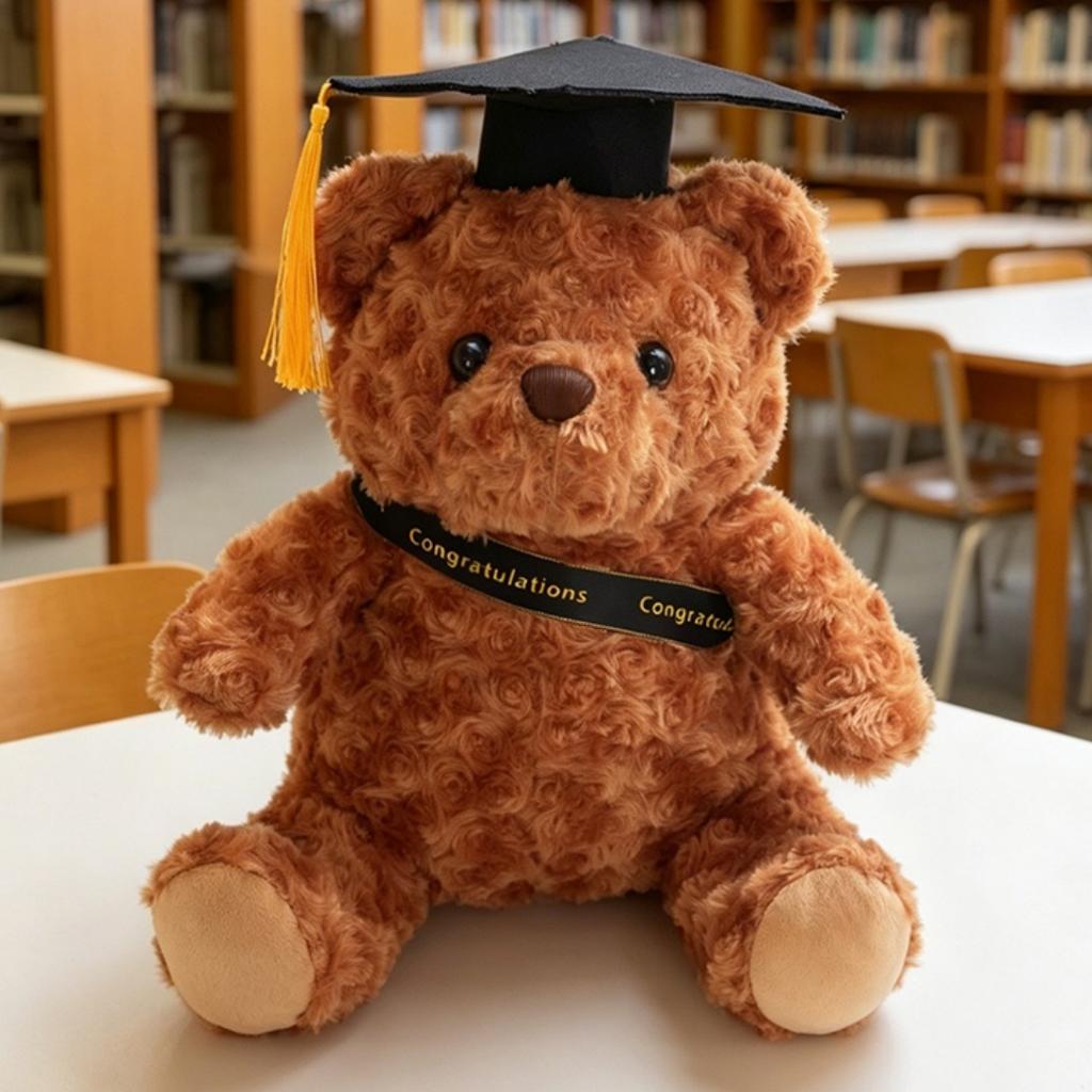 Cute Graduation Doctor Bear Plush Toy Soft Stuffed Teddy Bear Plushies Students And Friends Graduation Season Gifts Home Decor
