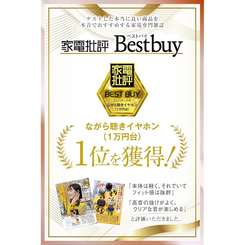 AVIOT TE-H1 open year earphones don't cover your ears ear hook high resolution Compatible with LDAC Sound leak suppression mode Volume priority mode