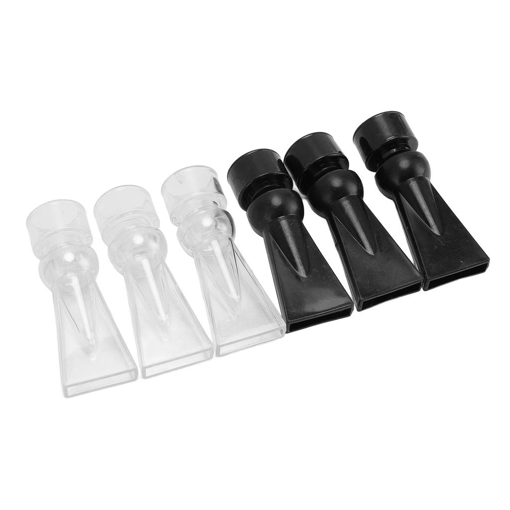 Набор из 6 насадок типа «утиный нос» для аквариума, пластиковые, способствуют стабильному потоку воды, выход воды из аквариума, плоская насадка, фитинги для труб