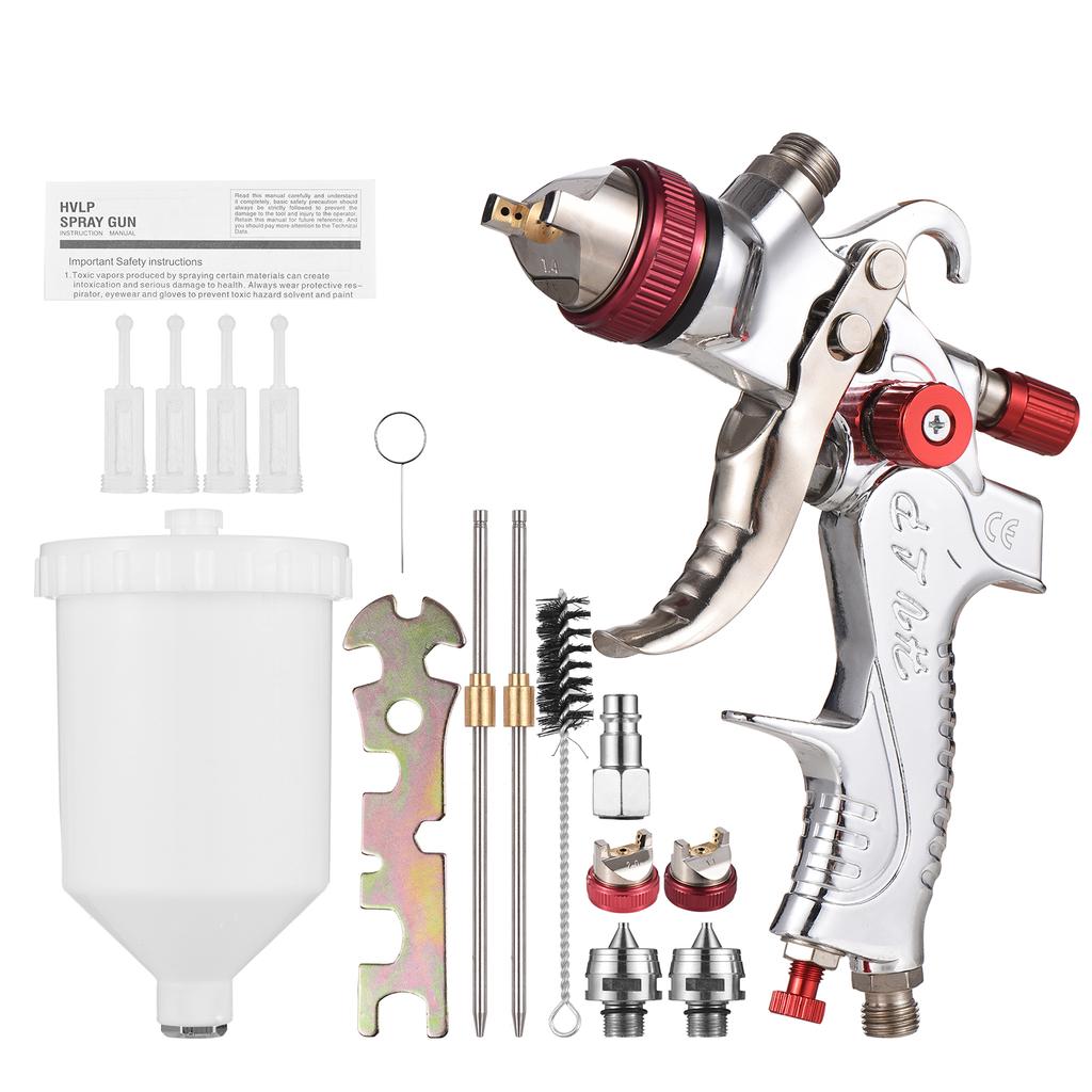 HVLP Paint Spraying Gun Kit Gravity Feed Air Spray Gun Mini Sprayer Paint Gun Paint Sprayer with