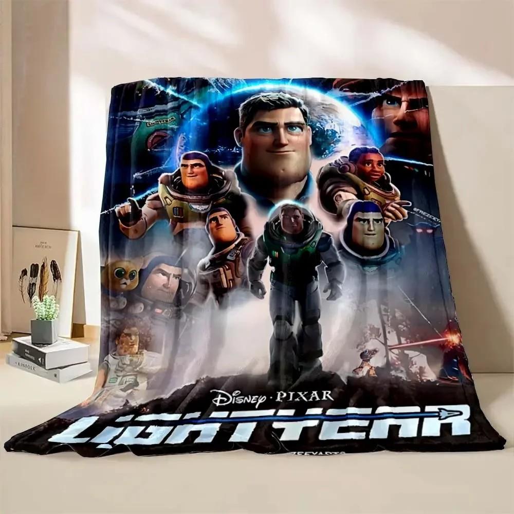 New! Super Soft Cute Toy Story Light Year Pattern Blanket Flannel for Bedroom Living Room Sofa Children Adult Blanket Great Gift