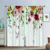 Современные минималистские шторы с цветочным узором, шторы с зелеными листьями, легкий роскошный стиль, домашняя гостиная, спальня, декор балкона, 3D