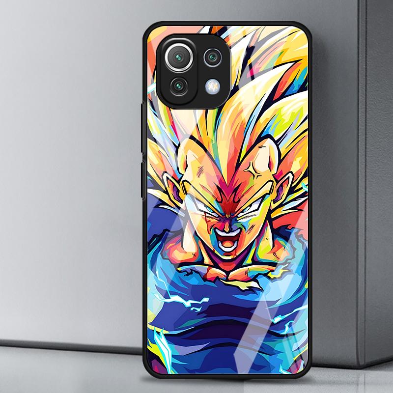 Case for Xiaomi mi 10 Pro 11 Lite 12X 12T 11T 10T 13 Note 10 14 12 Glass Phone Cover D-ragonS B-allS Vegeta