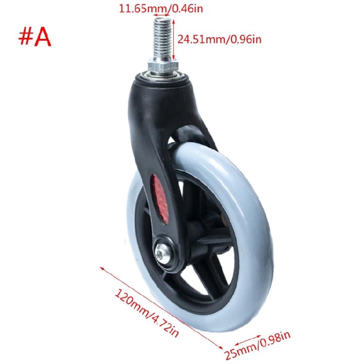 Запасные части для колес инвалидной коляски Переднее колесо для инвалидной коляски Противоскользящее 5/6/8 дюймов