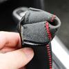 Carbon Fiber Style Leather Gears Handbrake Cover Auto Interior for Mitsubishi Outlander ASX RVR Pajero Lancer Opel Astra H J G Mokka