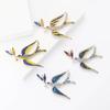 1PC Sparkling Dove Brooches for Women Unisex Ear of Wheat Pins