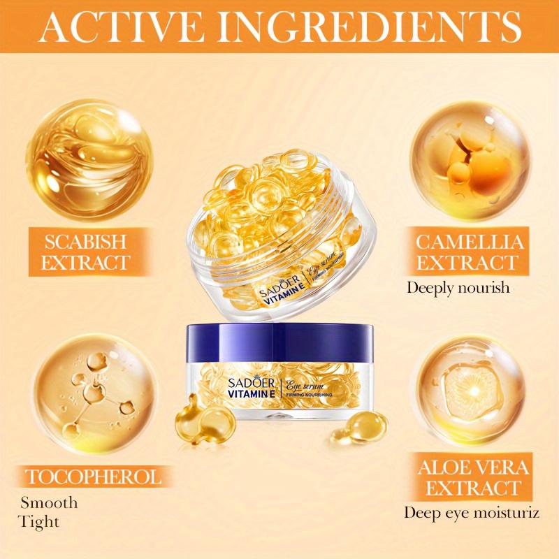 30 капсул крема для глаз с высокой степенью увлажнения. Укрепляющая питательная сыворотка для кожи вокруг глаз с витамином Е и примулой вечерней. Лифтинг и подтяжка для всех типов кожи