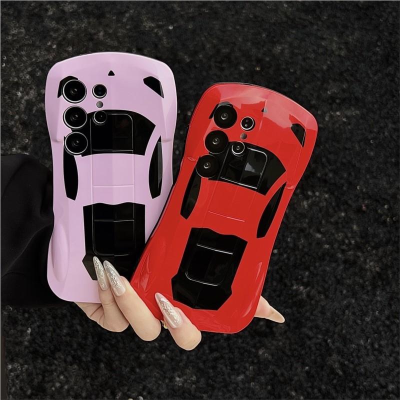 Luxury 3D Sport Car Phone Case for Samsung Galaxy S23/S24/S25 Ultra Case Car for iphone 16 15 14 Plus 13 12 11 Pro Max Fashion Super car Cover Stand