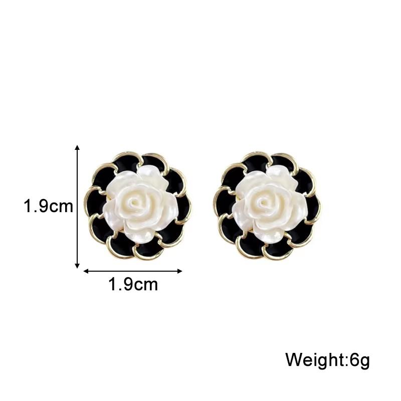Pure White Women's Dangle Earrings Blooming Flower Acrylic Enamel Butterfly Imitation Pearl Heart Hanging Earrings Elegant Brinc