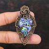 Abalone Shell Pendant Copper Wire Wrapped Pendant Gemstone Designer Jewelry Handmade Pendant Gift For Mother Abalone Shell Jewelry For Gift