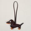 Dachshund Charms, Leather Dachshund Keychains & Bag Pendants, Handmade Dog Shaped Keychain