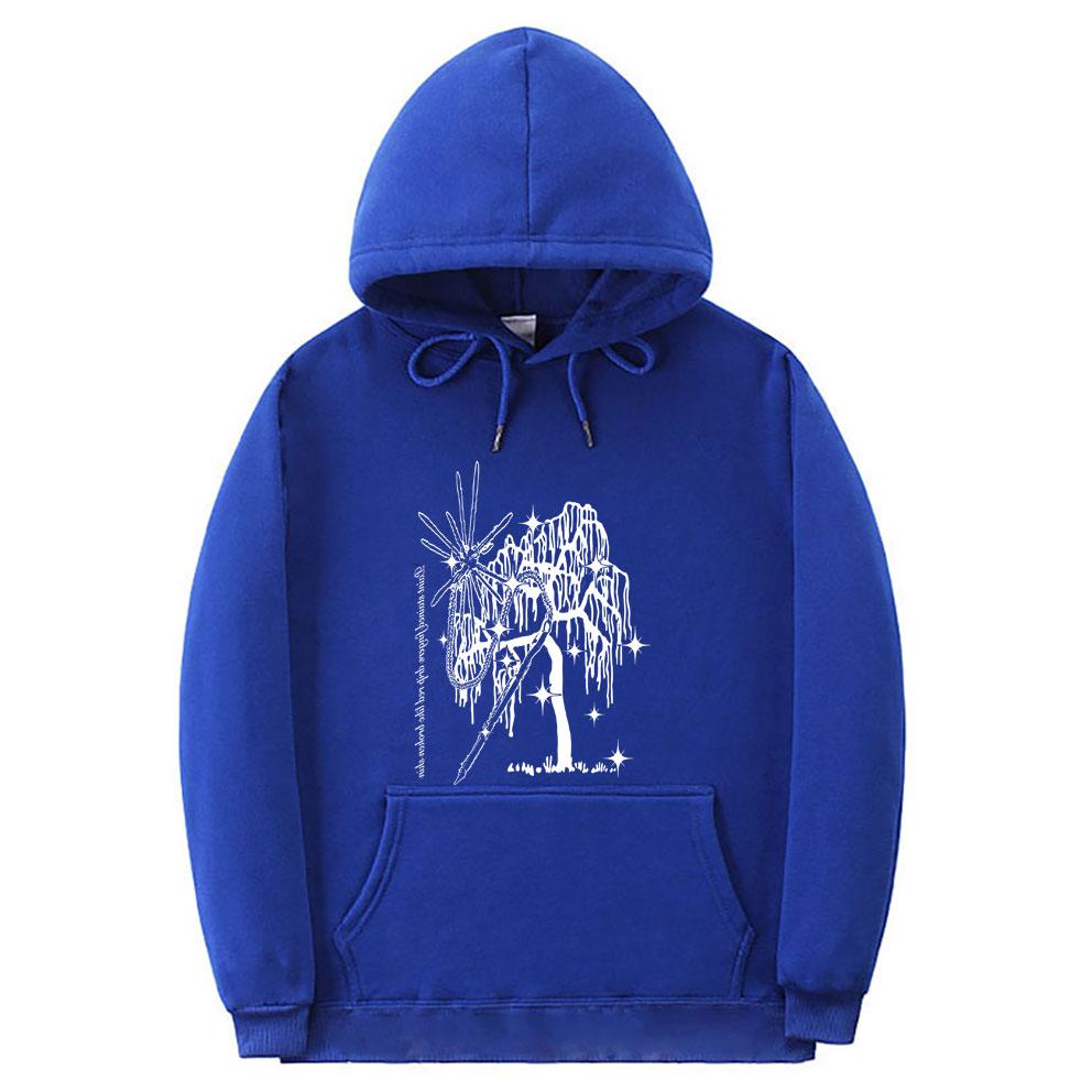 Рэппер Ecco2k Drain Gang Aloegarten Tree Logo Print Толстовка Bladee Хип-хоп Спортивная одежда Унисекс Женская мода Повседневная негабаритная толстовка