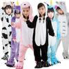 Children Kigurumi Animals Pajamas Kids Baby Anime Cow Giraffe Jumpsuit Sleepwear Boy Pajamas Onepiece Animal Carnival Boys Clothes