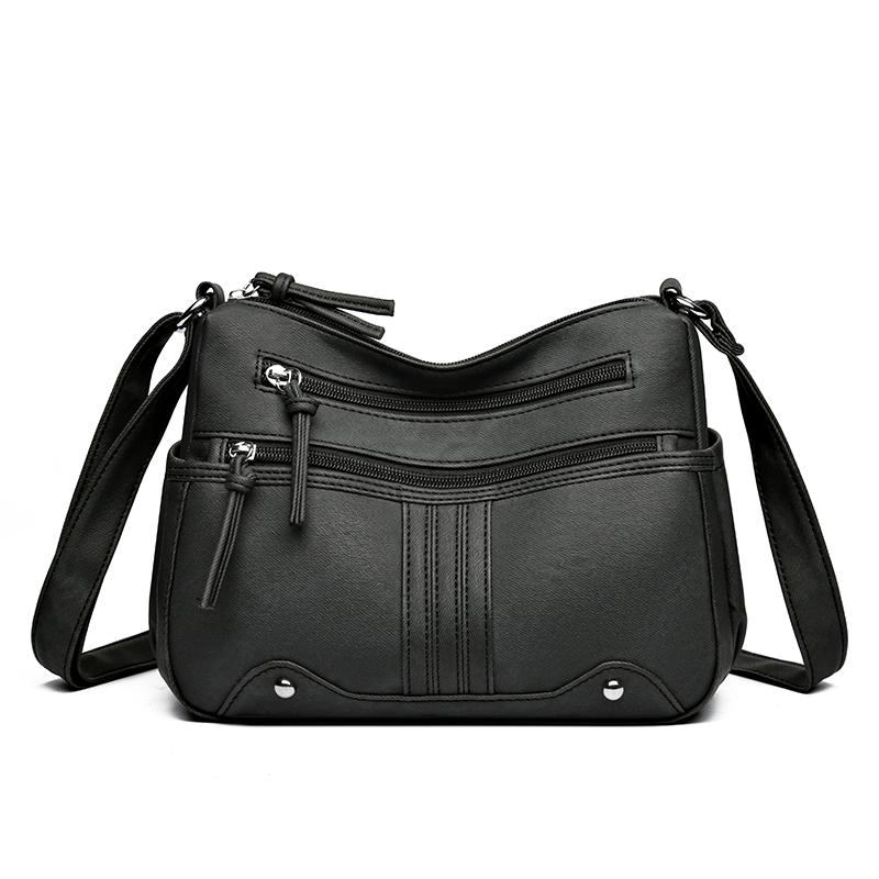 Женская легкая сумка кроссбоди с несколькими отделениями и регулируемым ремешком, повседневная наплечная сумка