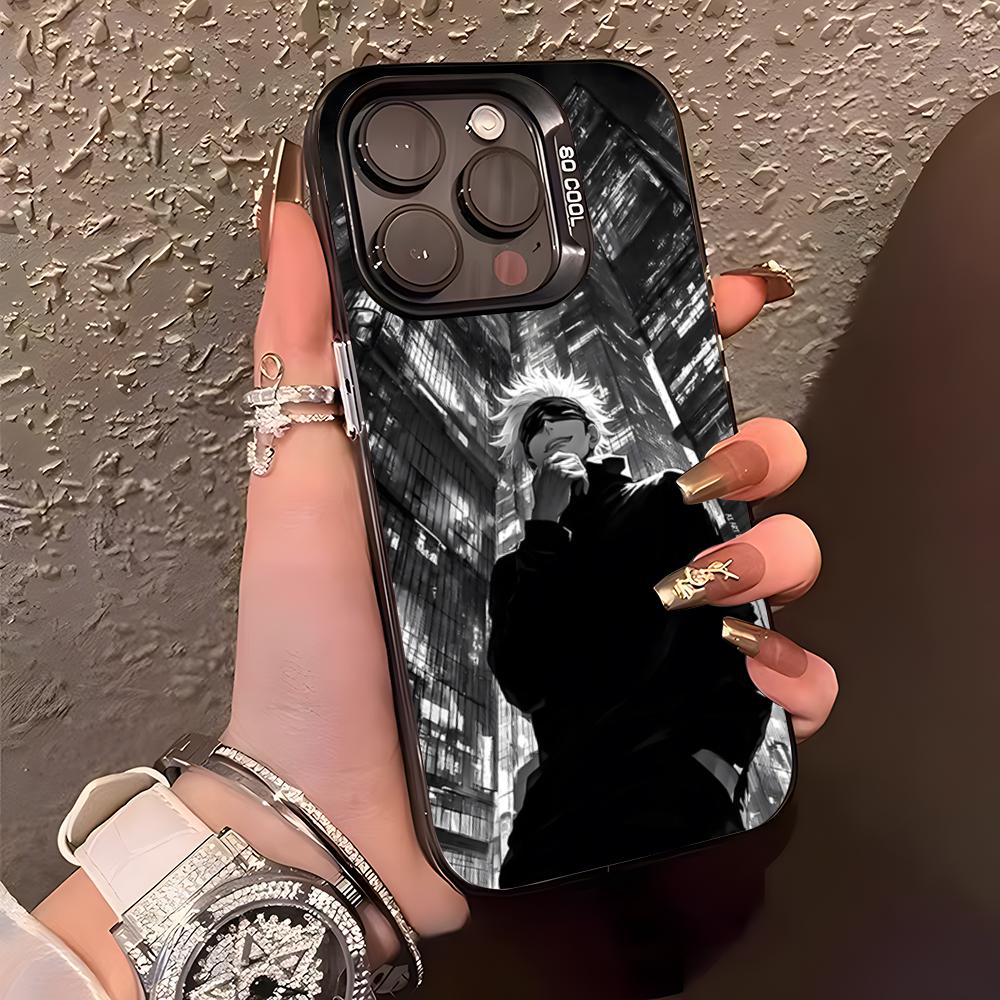 Чехол для телефона J-Jujutsu K-Kaisen G-Gojo Для IPhone17 Air 16 15 14 Plus 13 12 11 Pro XS Max Серебристый Черный Бампер