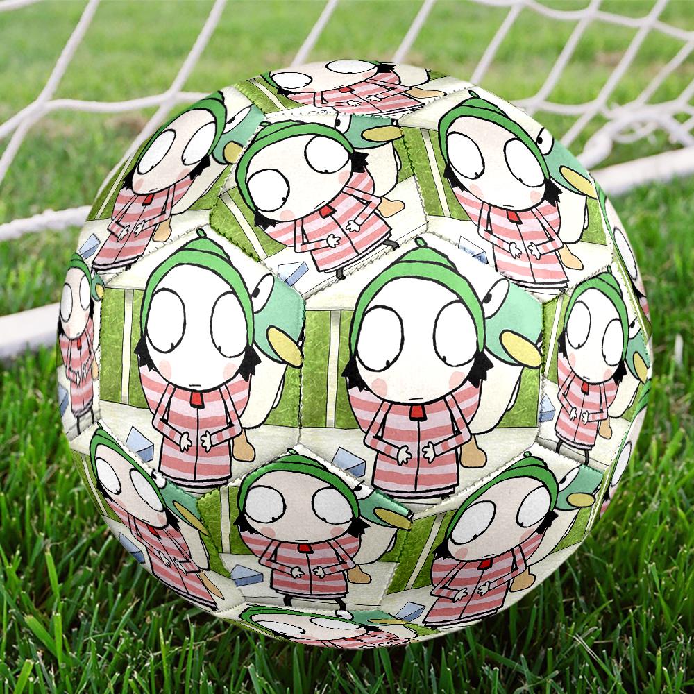 Sarah & Duck Theme Size 5 Soccer Ball, Suitable for Both Indoor and Outdoor Matches, a Gift Suitable for Everyone.