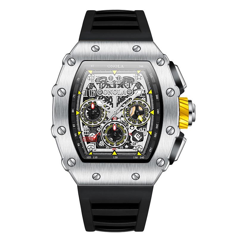 Модные многофункциональные полностью автоматические механические мужские часы водонепроницаемые ленточные часы для мужчин