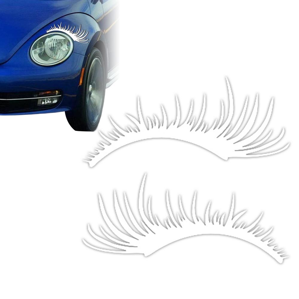 Headlight Eyebrow Eyelid Stickers For Auto Car Headlamp Eyelid Cling Decorative Automotive Headlight Decal For RV Vehicle