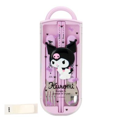 Sanrio KUROMI Рельефный Ланч Трио Набор Япония НОВЫЙ Персонажи Sanrio