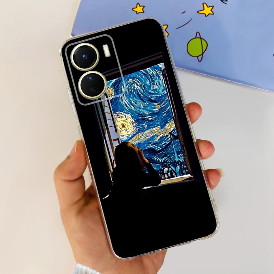 Чехол для Vivo Y16 Чехол для Vivo Y56 5G V2225 Модный узор Мягкий силиконовый чехол из ТПУ для Vivo Y16 Y 16 4G V2204 V2214 Чехлы для телефона