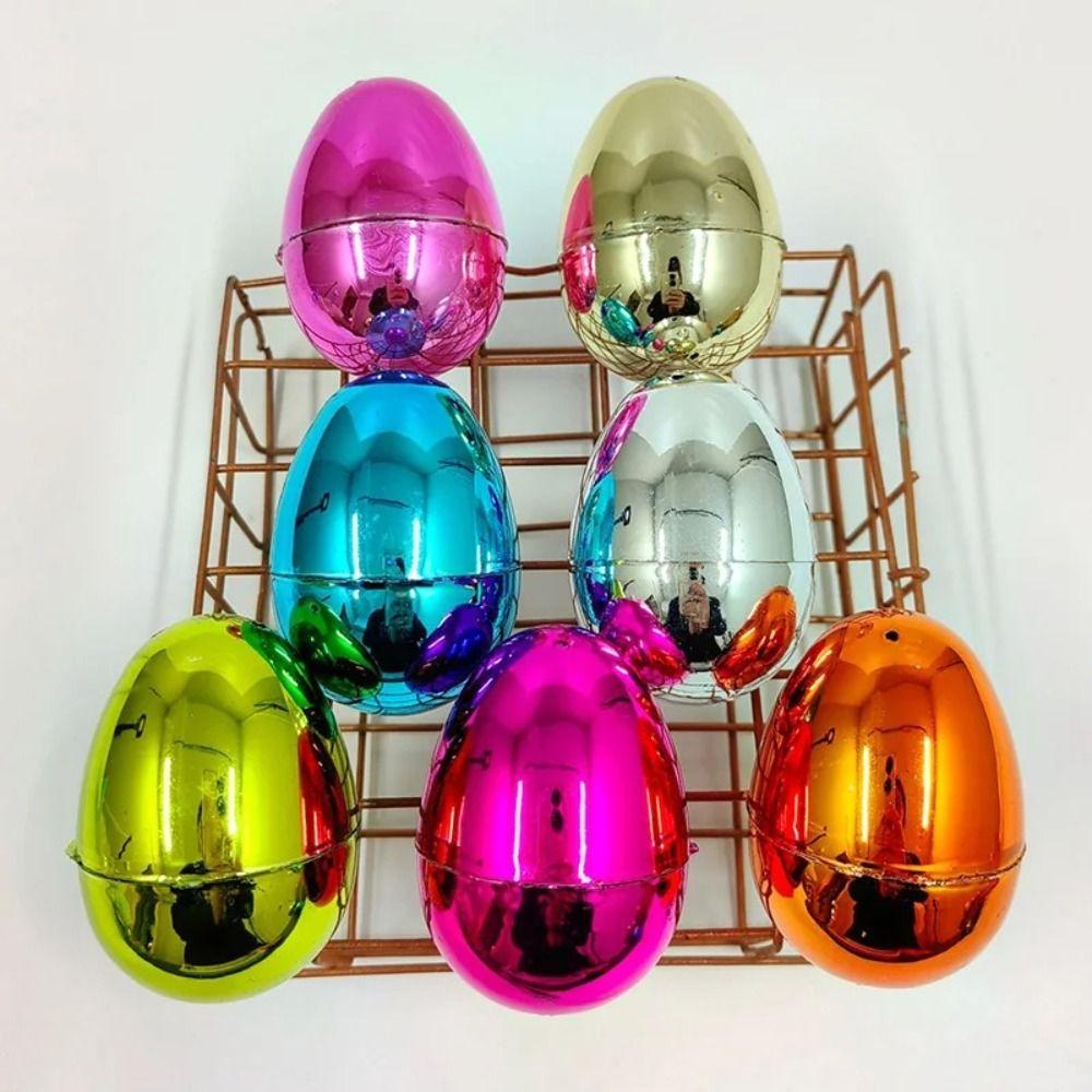 6Pcs Party Supplies Fillable Easter Eggs Favors Happy Easter Openable Egg Toys Plastic Easter Egg