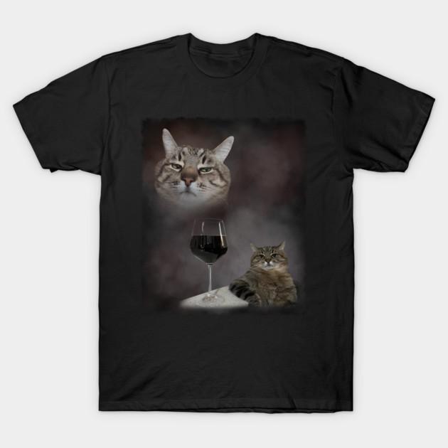 Funny Wine Cat 90s Retro Meme Unisex Gift Graphic T-Shirt