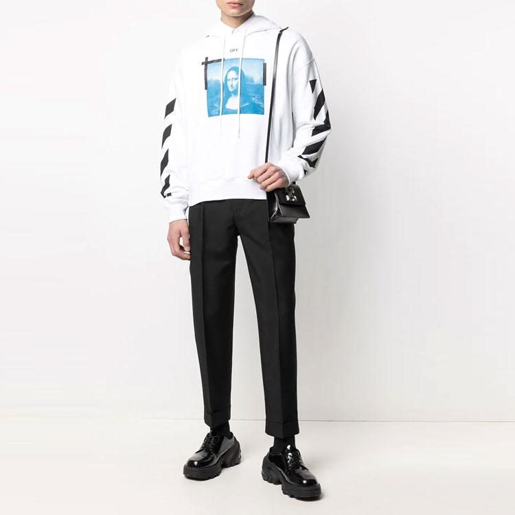 Off-White Monalisa Hoodie Белый Мужские Топы OMBB037R21FLE0010110
