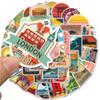 50PCS Outdoor Travel Stickers City Landscape No-Duplicate Stickers Waterproof Vinyl Stamp Stickers for Suitcase Laptop