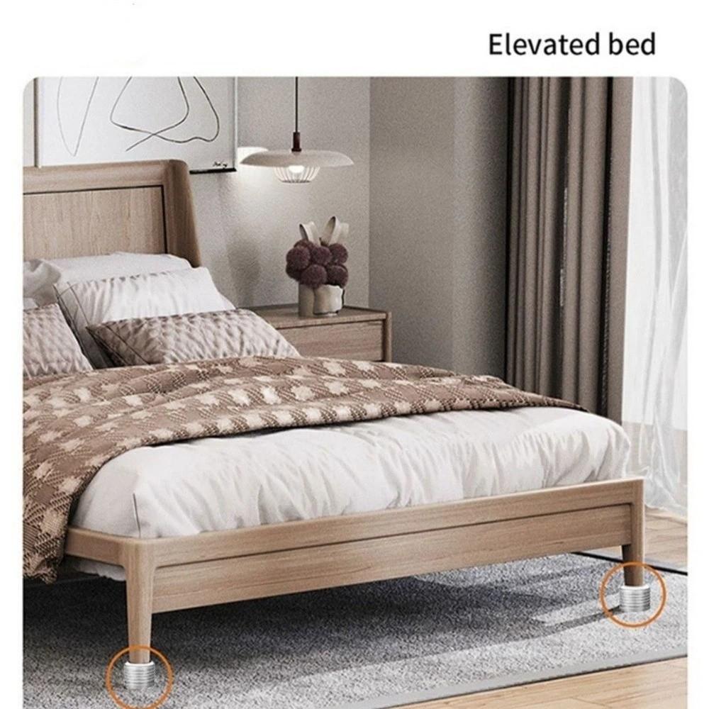 Adjustable Height Bed Table Legs Raised Base Non-Slip Adjustable Feet Table