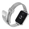 For Xiaomi Smart Band 8 Pro Watch Band Herringbone Milanese Stainless Steel Silver Wrist Strap