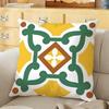 Exotic Portuguese Pattern Cushion Cover Soft Durable Reversible Pillow Cover Home  Car MultiScene Daily Comfort Pillowcase