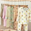 Kids' Autumn Cotton Pajama Set: Boys' Warm Underwear and Little Girls' Flannel Base Layers for Winter