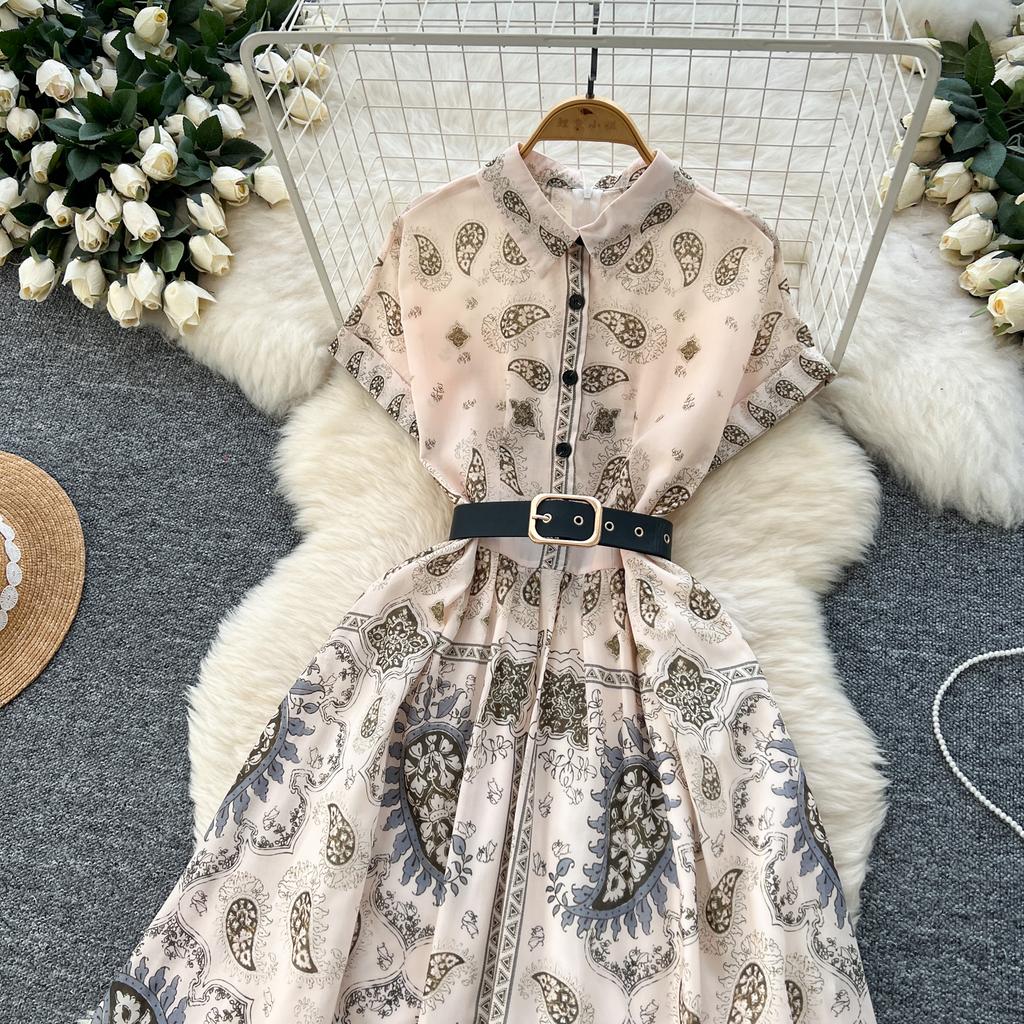 Женское розовое длинное платье, летнее французское ретро с коротким рукавом, напечатанное вечернее платье, женское облегающее А-силуэта, элегантное длинное платье, Vestidos