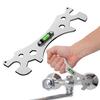 Multifunctional Bathroom Wrench Incurved Angle Levelling Wrenches Universal Shower Faucet Repair Wrench Portable Stainless Steel Wrench Tools