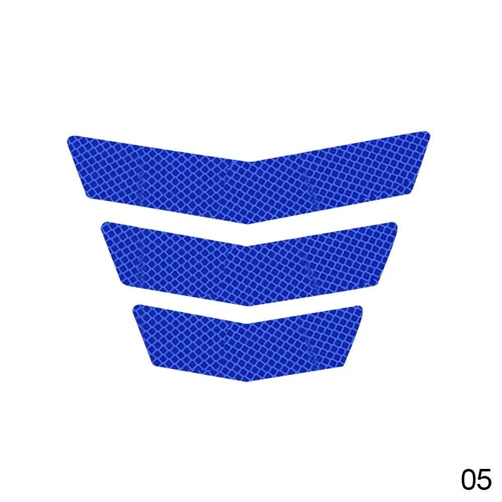 3X Motorcycle Stickers Reflective Warning Trapezoidal Arrow Tail Fender Racing Bumper Decal Adhesive Tape for Car Pegatinas Moto