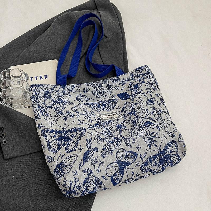 Вместительная одноплечевая сумка для женщин Новая холщовая сумка для женщин Ins Универсальная сумка-тоут для покупок и поездок на работу для женщин