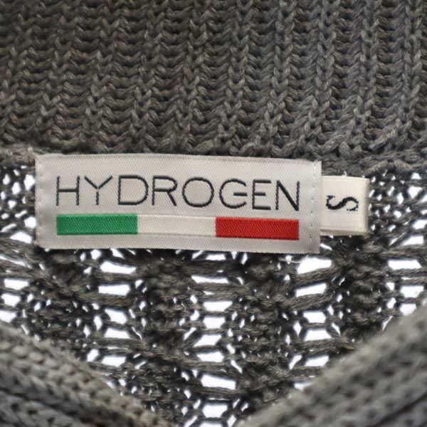 Hydrogen Свитер с длинным рукавом S серый Вязаный косичками Мужской Б/у