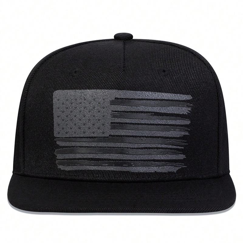 Unisex US Flag Two Tone Printed Hip-hop Hats Spring Autumn Outdoor Adjustable Casual Baseball Caps Sunscreen Hat
