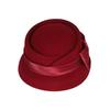 Women’s Vintage Wool Cloche Church Hat with Satin Bow Elegant Bowler Bucket Hat for Tea Party Wedding Garden Formal Events